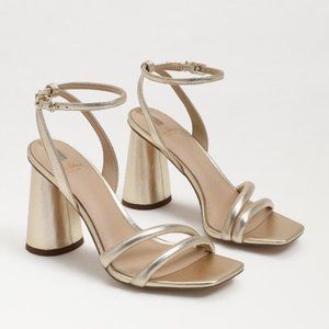 Sam Edelman Kia Block Heels Gold 7.5